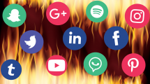 redes sociais - icones pegando fogo